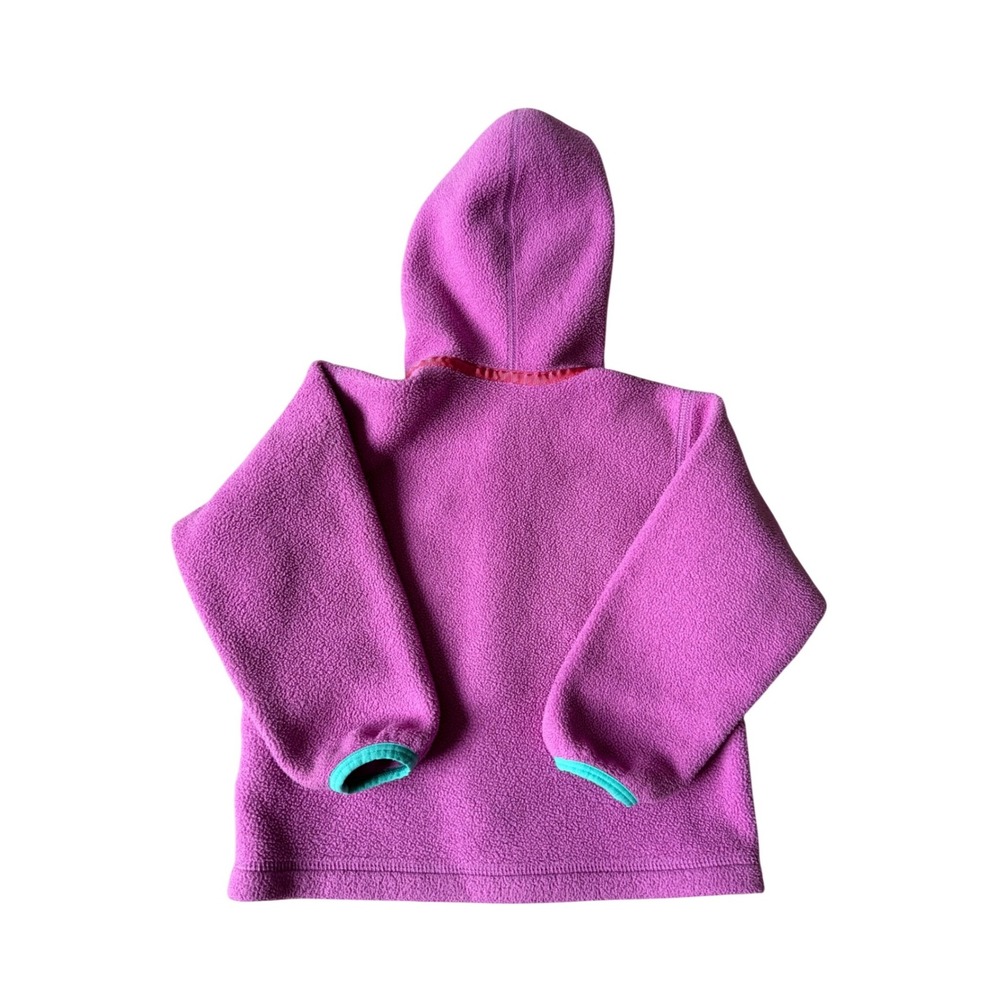 Patagonia Kids Synchilla Full Zip Fleece Hoodie Magenta Purple Teal Trim 2T - Picture 2 of 7